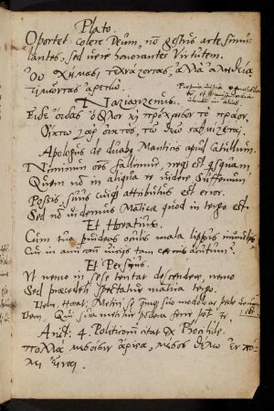 Vorsatz und Spiegel mit handschriftlichen Notizen