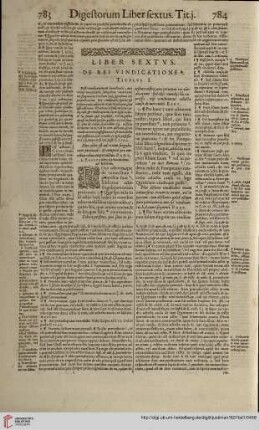 Liber Sextus. De Rei Vindicatione