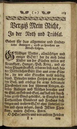 In der Noth und Trübsal.
