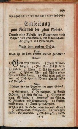 Nach dem ersten Gebot.