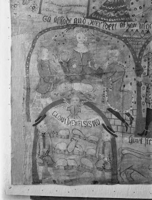 Wandbehang aus Südschweden (Bonad) — Detail: Geburt Christus