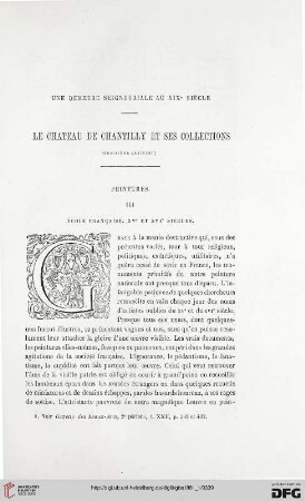 2. Pér. 23.1881: Le château de Chantilly et ses collections, 3 : une demeure seigneuriale au XIXe siècle
