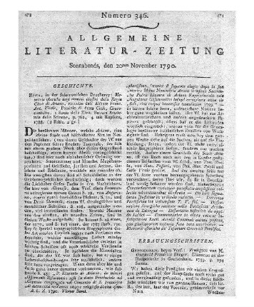 Nimis, N.: Sonn- und festtägiger Religionsunterricht für die erwachsene Jugend und das Volk. Frankfurt am Main: Andreä 1790