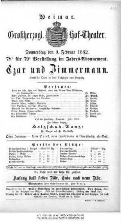 Czar und Zimmermann