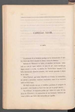 Capítulo XXVIII. - La carta.