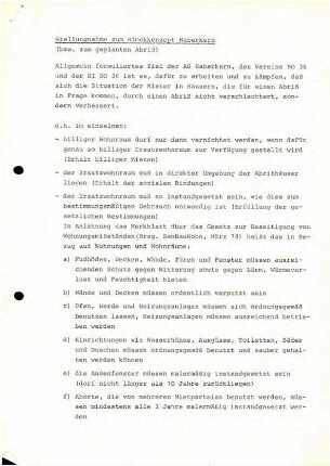 Aktion: Mängelbeseitigung für Mieter der               Haberkern-Blöcke