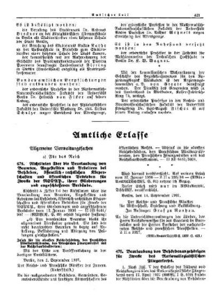 Beurlaubung von Behördenangehörigen für Zwecke des Nationalsozialistischen Fliegerkorps : [Allgemeine Verwaltungssachen] ; [Für das Reich] ; [Amtliche Erlasse] ; [Amtlicher Teil]