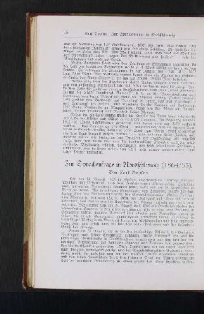 Zur Sprachenfrage in Nordschleswig (1864/65).