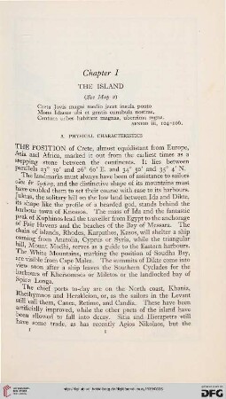 Chapter I: The Island