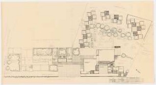 Gartenanlage des Instituts zur Erlangung der Hochschulreife, Oberhausen: Schulgebäude: Vorentwurf Grundriss Erdgeschoss 1:200