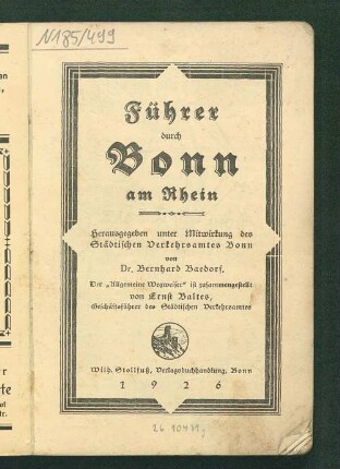 Führer durch Bonn am Rhein