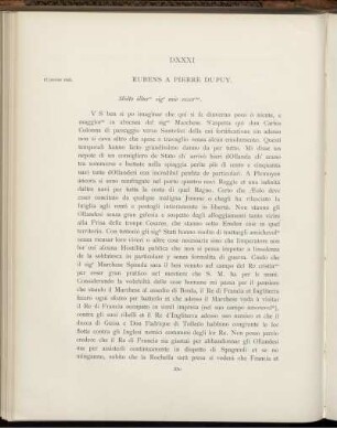 DXXXI. Rubens à Pierre Dupuy. Anvers, 13 janvier 1628