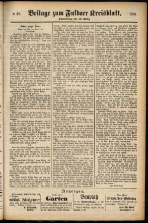 Zweite Ausgabe vom Donnerstag, den 16. März 1899.
