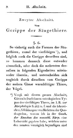 Zweyter Abschnitt. Vom Gerippe der Säugethiere.