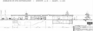 Stuttgart-Zuffenhausen: Neubau Empfangsgeb.,Schnitt A - B Empfangsgeb.
