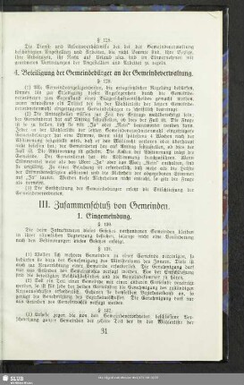 III. Zusammenschluß von Gemeinden