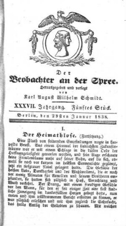 5. Stueck, 29. Januar 1838