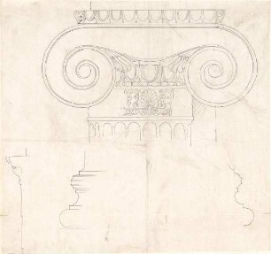 Lange, Ludwig; Lange - Archiv: I.3 Griechisch-römischer Stil - Kapitell (Ansicht); Details