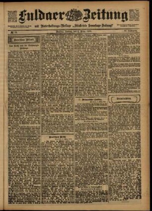 Zweite Ausgabe vom Freitag, den 06. März 1903.