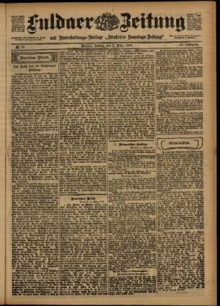 Zweite Ausgabe vom Freitag, den 06. März 1903.