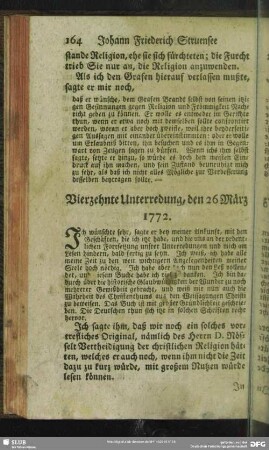 Vierzehnte Unterredung, den 26 März 1772