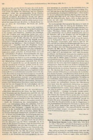 124-125 [Rezension] Moeller, Walter O., The Mithraic origin and meanings of the ROTAS-SATOR square