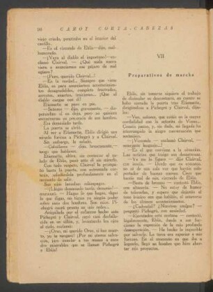 VII - Preparativos de marcha