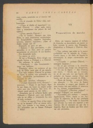 VII - Preparativos de marcha
