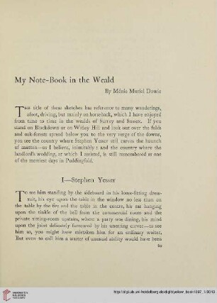 12: My Note-Book in the Weald