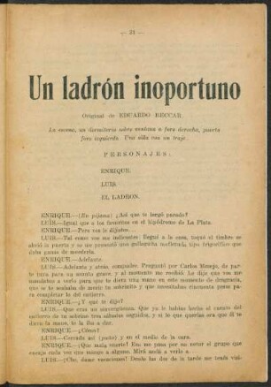 Un ladrón inopertuno