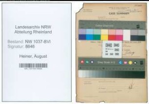 Entnazifizierung August Heiner , geb. 06.06.1892 (Tischlermeister)
