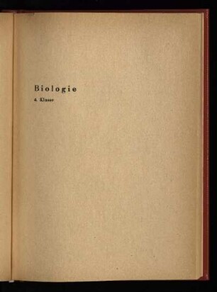 Biologie: 4. Klasse