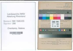 Entnazifizierung Helene Overkamp , geb. 13.03.1895 (Lehrerin)