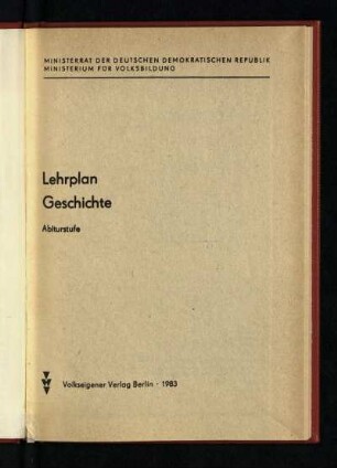 1983: Abiturstufe