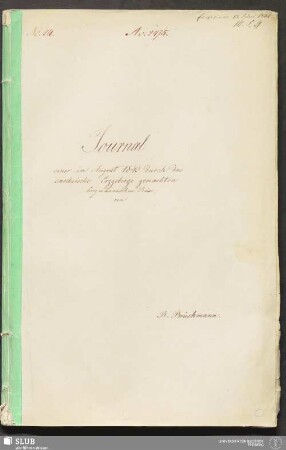 Journal einer im August 1843 durch das saechsische Erzgebirge gemachten bergmännischen Reise - 18.7127 4.