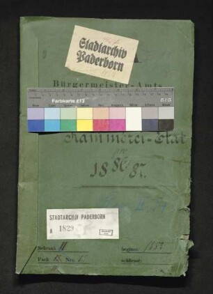 Kämmerei-Etat 1886/87