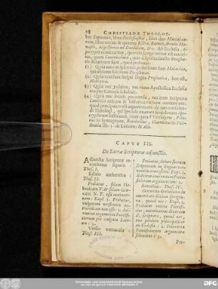 Caput III. De Sacrae Scripturae adiunctis.