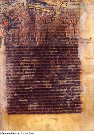 Textseite und Illustration, Blatt 71r