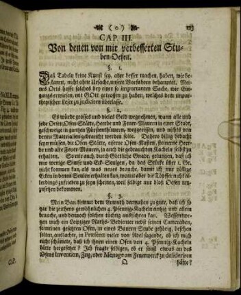 Cap. III. Von denen von mir verbesserten Stuben-Oefen.