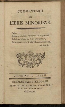 Voluminis II. Pars II.