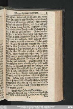 Trost-Sprüche am Sonntage.
