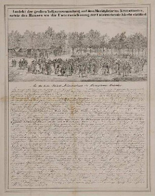 Die Volksversammlung auf dem Marktplatz zu Neumünster (20.7.1846)
