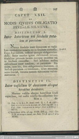 Caput XXII. De Modis Quibus Obligatio Feudalis Solvitur
