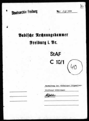 Verwaltung der Grüninger-Stipendienstiftung Stühlingen