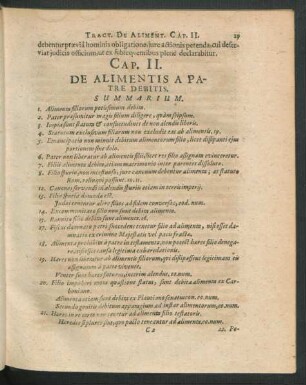Cap. II. De Alimentis A Patre Debitis.