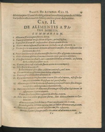 Cap. II. De Alimentis A Patre Debitis.