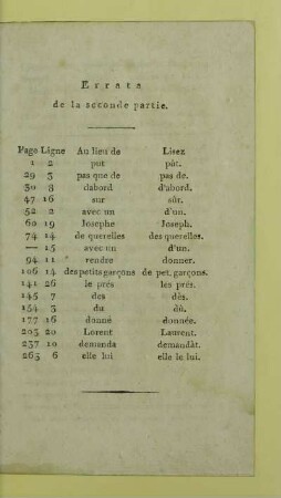 Errata de la seconde partie