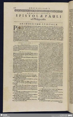 Analysis Logica Epistolae Pauli ad Philippenses