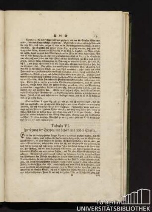 Tabula VI. Fortsetzung der Treppen mit hohlen und runden Stuffen.