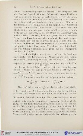 6. Geschwindigkeit der Kanalstrahlen